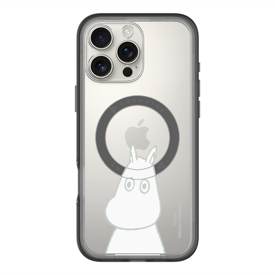 スリムプロテクションプレミアムケース with MagSafe［ MOOMIN - Troubled face ］