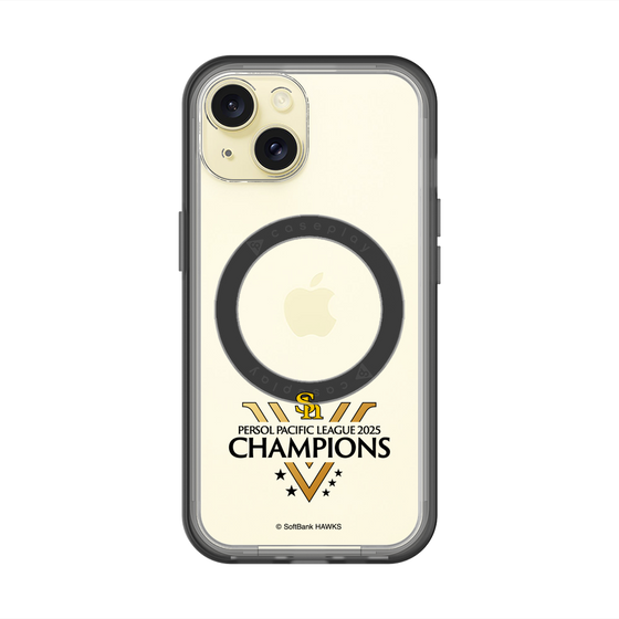 スリムプロテクションプレミアムケース with MagSafe［ 福岡ソフトバンクホークス - PERSOL PACIFIC LEAGUE 2025 CHAMOIONS ロゴ - クリア ］