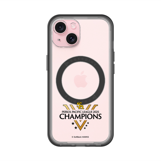 スリムプロテクションプレミアムケース with MagSafe［ 福岡ソフトバンクホークス - PERSOL PACIFIC LEAGUE 2025 CHAMOIONS ロゴ - クリア ］
