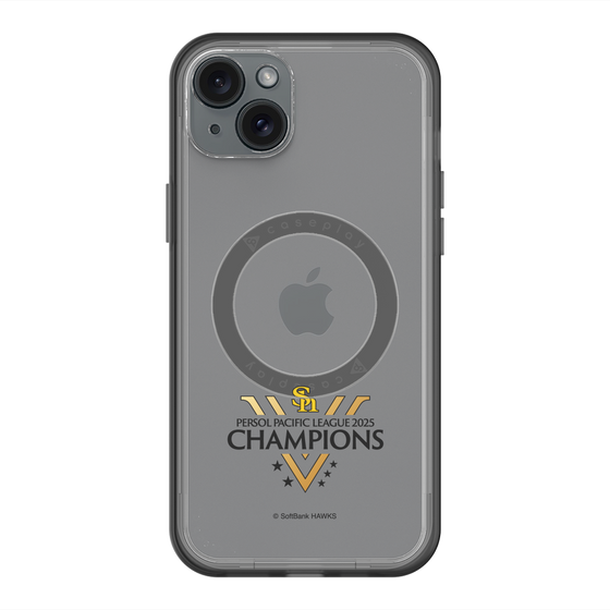 スリムプロテクションプレミアムケース with MagSafe［ 福岡ソフトバンクホークス - PERSOL PACIFIC LEAGUE 2025 CHAMOIONS ロゴ - クリア ］