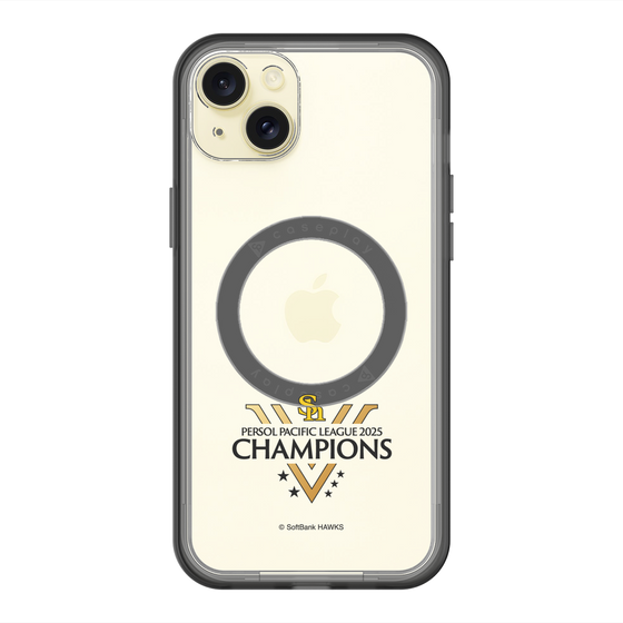 スリムプロテクションプレミアムケース with MagSafe［ 福岡ソフトバンクホークス - PERSOL PACIFIC LEAGUE 2025 CHAMOIONS ロゴ - クリア ］