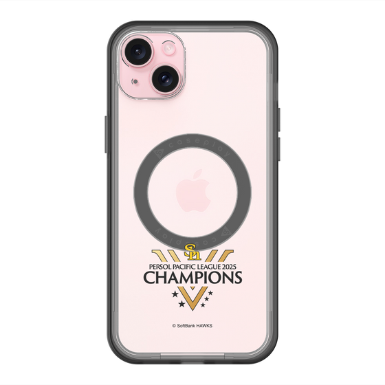 スリムプロテクションプレミアムケース with MagSafe［ 福岡ソフトバンクホークス - PERSOL PACIFIC LEAGUE 2025 CHAMOIONS ロゴ - クリア ］