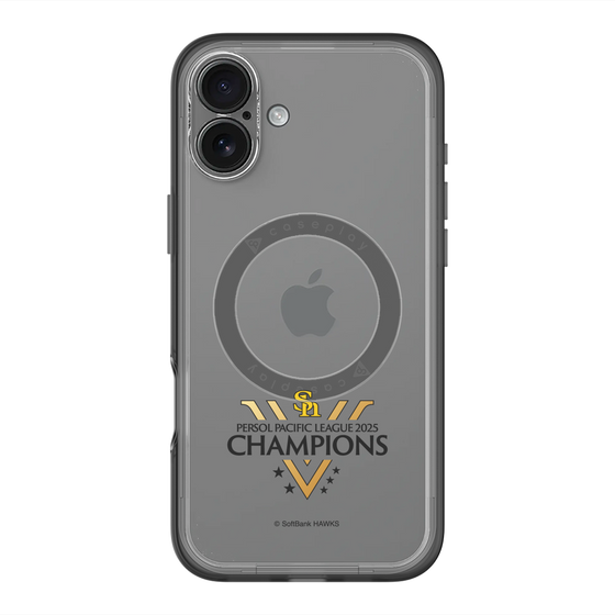 スリムプロテクションプレミアムケース with MagSafe［ 福岡ソフトバンクホークス - PERSOL PACIFIC LEAGUE 2025 CHAMOIONS ロゴ - クリア ］