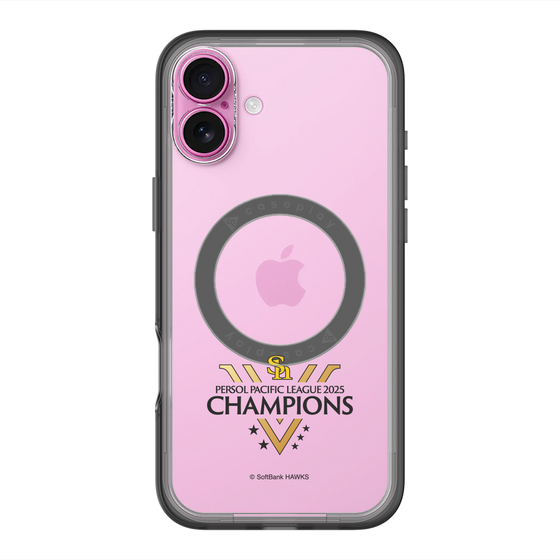 スリムプロテクションプレミアムケース with MagSafe［ 福岡ソフトバンクホークス - PERSOL PACIFIC LEAGUE 2025 CHAMOIONS ロゴ - クリア ］