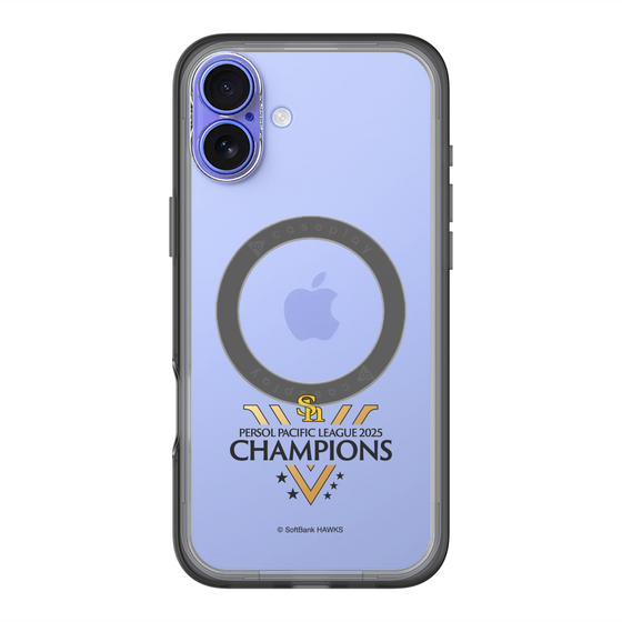 スリムプロテクションプレミアムケース with MagSafe［ 福岡ソフトバンクホークス - PERSOL PACIFIC LEAGUE 2025 CHAMOIONS ロゴ - クリア ］