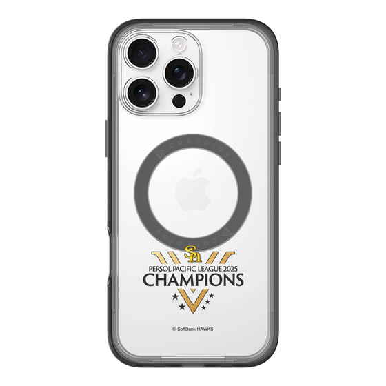スリムプロテクションプレミアムケース with MagSafe［ 福岡ソフトバンクホークス - PERSOL PACIFIC LEAGUE 2025 CHAMOIONS ロゴ - クリア ］