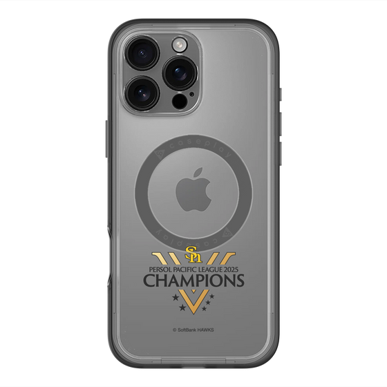 スリムプロテクションプレミアムケース with MagSafe［ 福岡ソフトバンクホークス - PERSOL PACIFIC LEAGUE 2025 CHAMOIONS ロゴ - クリア ］