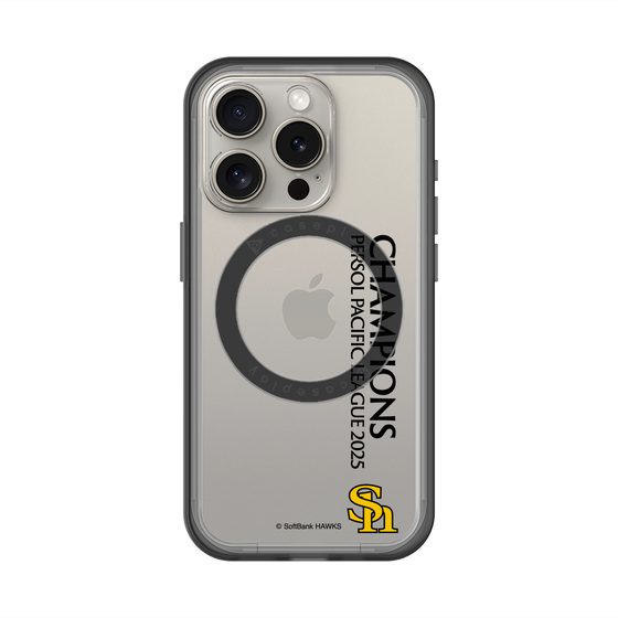 スリムプロテクションプレミアムケース with MagSafe［ 福岡ソフトバンクホークス - PERSOL PACIFIC LEAGUE 2025 CHAMOIONS - 縦ロゴ ］