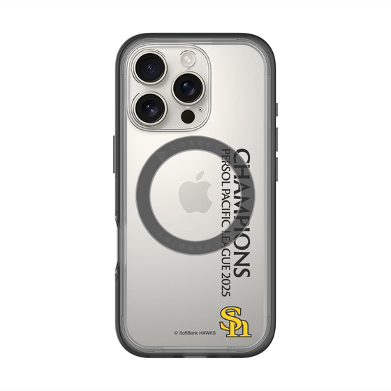 スリムプロテクションプレミアムケース with MagSafe［ 福岡ソフトバンクホークス - PERSOL PACIFIC LEAGUE 2025 CHAMOIONS - 縦ロゴ ］