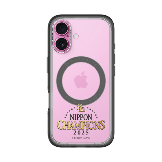 スリムプロテクションプレミアムケース with MagSafe［ 福岡ソフトバンクホークス - NIPPON CHAMPIONS 2025 ロゴ - クリア ］