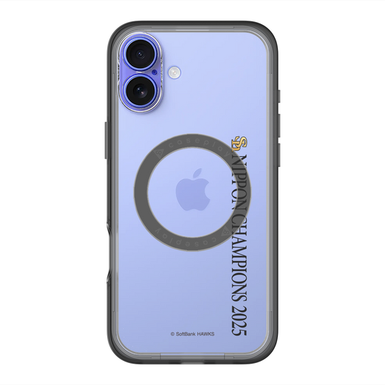 スリムプロテクションプレミアムケース with MagSafe［ 福岡ソフトバンクホークス - NIPPON CHAMPIONS 2025 ロゴ - 縦ロゴ ］