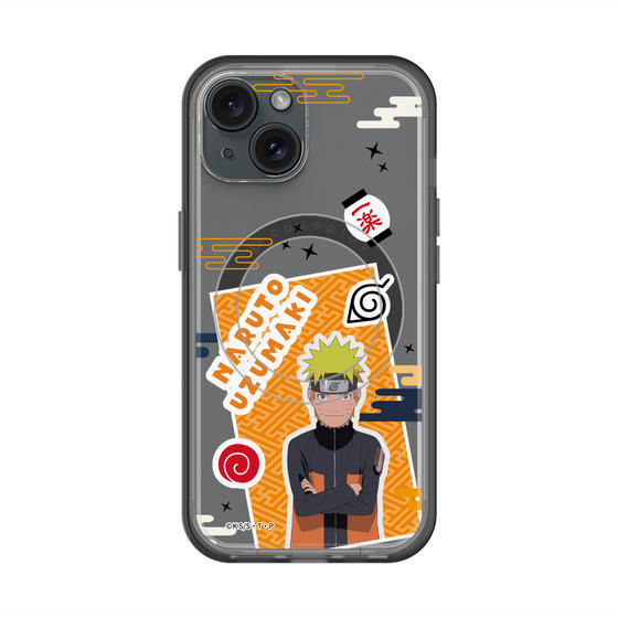 スリムプロテクションプレミアムケース with MagSafe［ NARUTO -ナルト- 疾風伝 - ステッカー - うずまきナルト ］