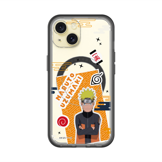 スリムプロテクションプレミアムケース with MagSafe［ NARUTO -ナルト- 疾風伝 - ステッカー - うずまきナルト ］
