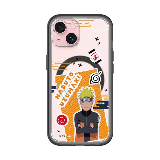 スリムプロテクションプレミアムケース with MagSafe［ NARUTO -ナルト- 疾風伝 - ステッカー - うずまきナルト ］