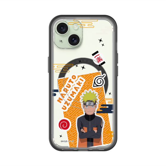 スリムプロテクションプレミアムケース with MagSafe［ NARUTO -ナルト- 疾風伝 - ステッカー - うずまきナルト ］