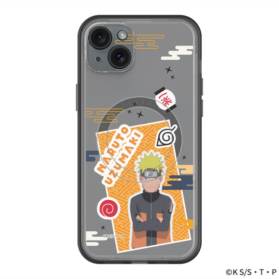 スリムプロテクションプレミアムケース with MagSafe［ NARUTO -ナルト- 疾風伝 - ステッカー - うずまきナルト ］