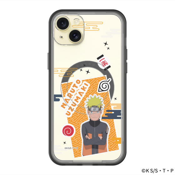 スリムプロテクションプレミアムケース with MagSafe［ NARUTO -ナルト- 疾風伝 - ステッカー - うずまきナルト ］