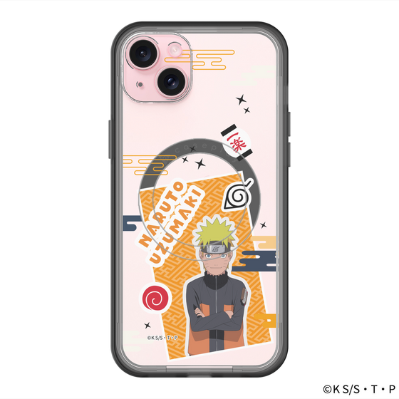 スリムプロテクションプレミアムケース with MagSafe［ NARUTO -ナルト- 疾風伝 - ステッカー - うずまきナルト ］