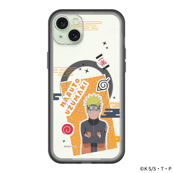 スリムプロテクションプレミアムケース with MagSafe［ NARUTO -ナルト- 疾風伝 - ステッカー - うずまきナルト ］