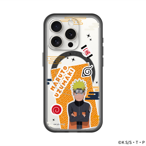 スリムプロテクションプレミアムケース with MagSafe［ NARUTO-ナルト- 疾風伝 - ステッカー - うずまきナルト ］