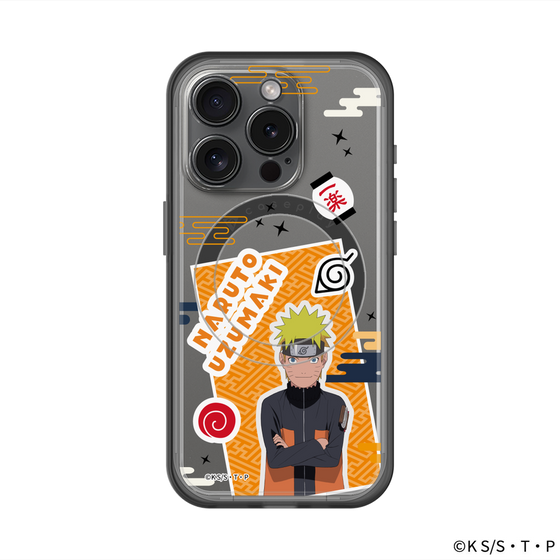 スリムプロテクションプレミアムケース with MagSafe［ NARUTO -ナルト- 疾風伝 - ステッカー - うずまきナルト ］