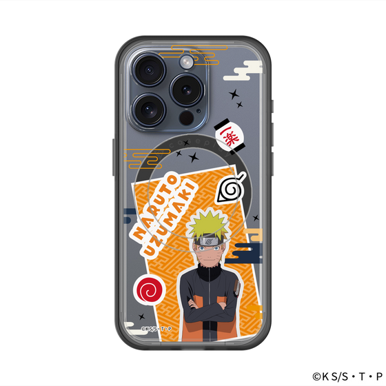 スリムプロテクションプレミアムケース with MagSafe［ NARUTO -ナルト- 疾風伝 - ステッカー - うずまきナルト ］