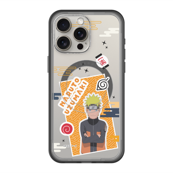 スリムプロテクションプレミアムケース with MagSafe［ NARUTO -ナルト- 疾風伝 - ステッカー - うずまきナルト ］