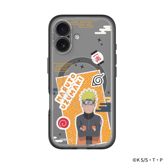 スリムプロテクションプレミアムケース with MagSafe［ NARUTO -ナルト- 疾風伝 - ステッカー - うずまきナルト ］