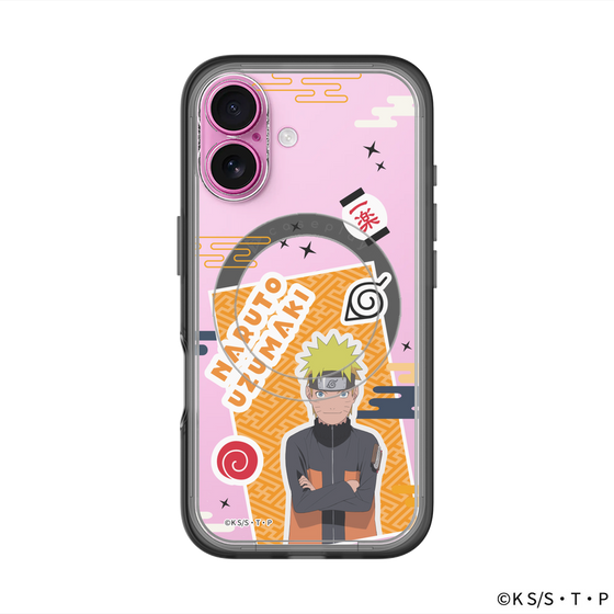 スリムプロテクションプレミアムケース with MagSafe［ NARUTO -ナルト- 疾風伝 - ステッカー - うずまきナルト ］