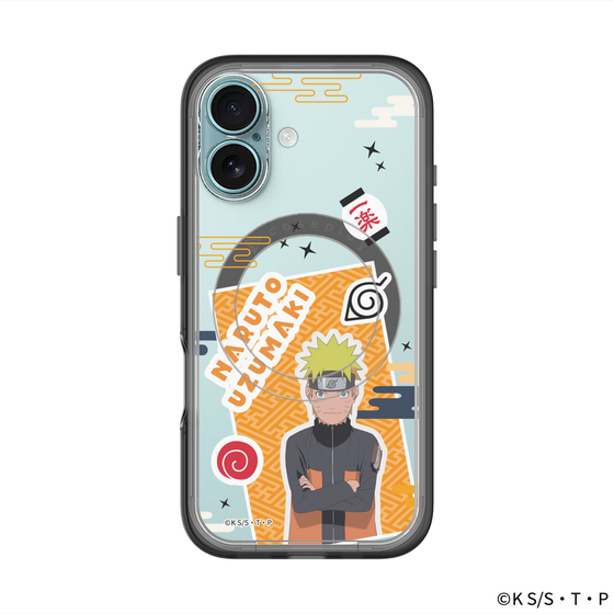 スリムプロテクションプレミアムケース with MagSafe［ NARUTO -ナルト- 疾風伝 - ステッカー - うずまきナルト ］
