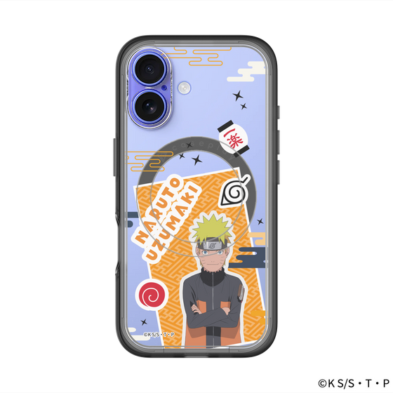 スリムプロテクションプレミアムケース with MagSafe［ NARUTO -ナルト- 疾風伝 - ステッカー - うずまきナルト ］
