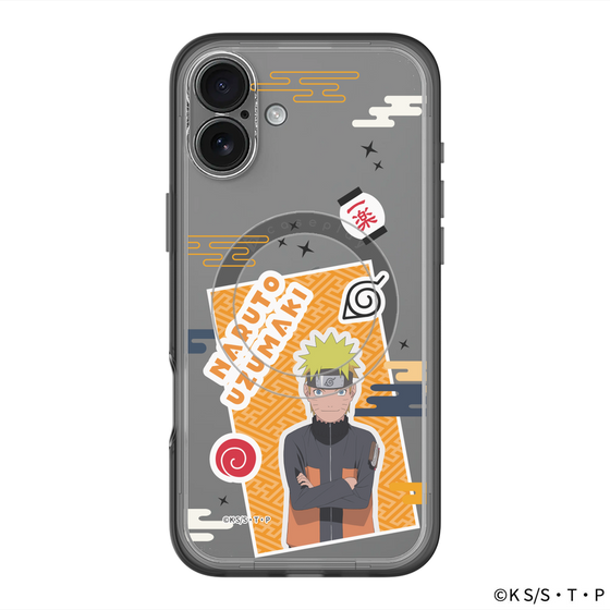 スリムプロテクションプレミアムケース with MagSafe［ NARUTO -ナルト- 疾風伝 - ステッカー - うずまきナルト ］