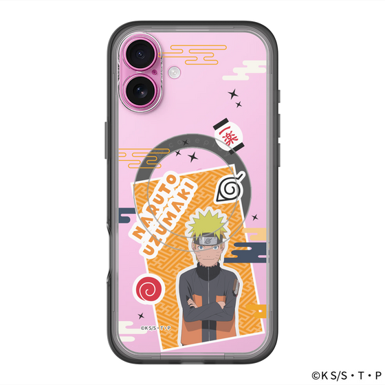スリムプロテクションプレミアムケース with MagSafe［ NARUTO -ナルト- 疾風伝 - ステッカー - うずまきナルト ］