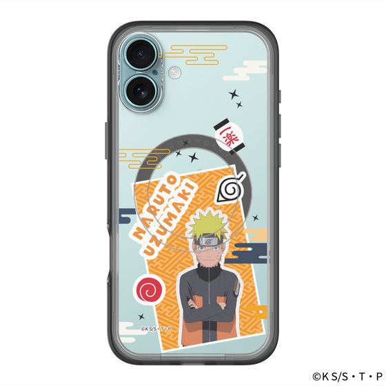 スリムプロテクションプレミアムケース with MagSafe［ NARUTO -ナルト- 疾風伝 - ステッカー - うずまきナルト ］