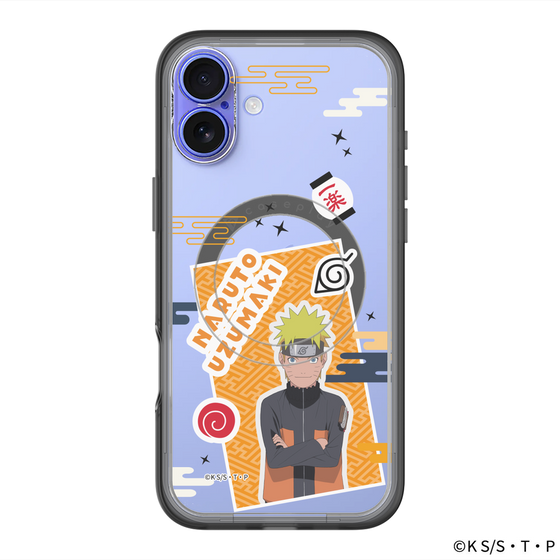 スリムプロテクションプレミアムケース with MagSafe［ NARUTO -ナルト- 疾風伝 - ステッカー - うずまきナルト ］