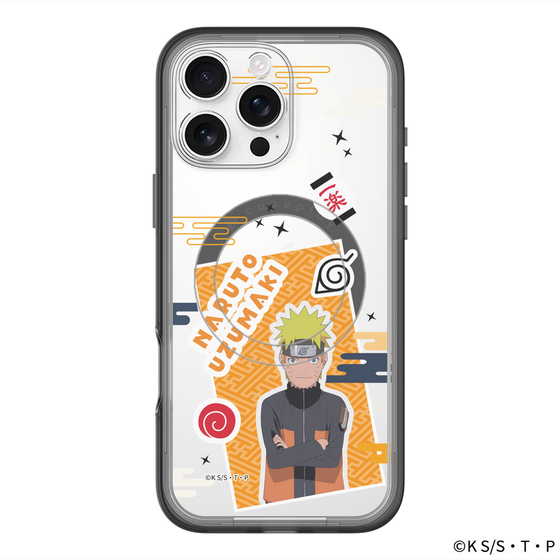 スリムプロテクションプレミアムケース with MagSafe［ NARUTO-ナルト- 疾風伝 - ステッカー - うずまきナルト ］