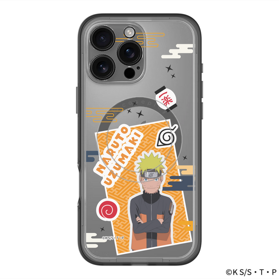 スリムプロテクションプレミアムケース with MagSafe［ NARUTO -ナルト- 疾風伝 - ステッカー - うずまきナルト ］