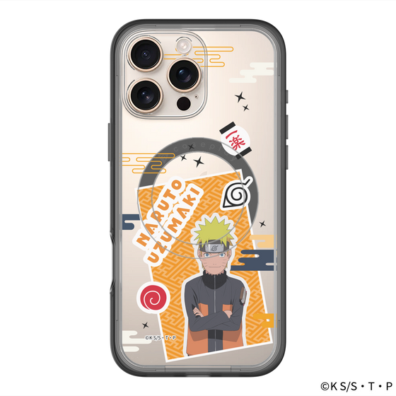 スリムプロテクションプレミアムケース with MagSafe［ NARUTO -ナルト- 疾風伝 - ステッカー - うずまきナルト ］