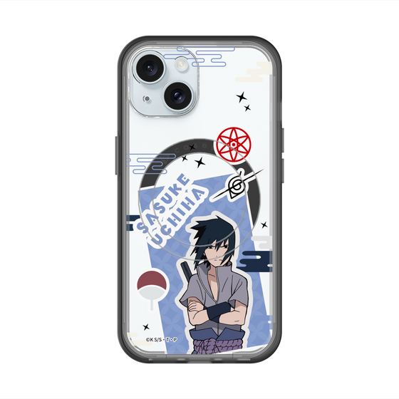 スリムプロテクションプレミアムケース with MagSafe［ NARUTO -ナルト- 疾風伝 - ステッカー - うちはサスケ ］