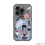 スリムプロテクションプレミアムケース with MagSafe［ NARUTO -ナルト- 疾風伝 - ステッカー - うちはサスケ ］