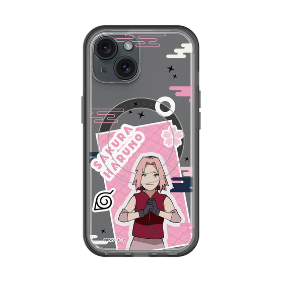 スリムプロテクションプレミアムケース with MagSafe［ NARUTO -ナルト- 疾風伝 - ステッカー - 春野サクラ ］