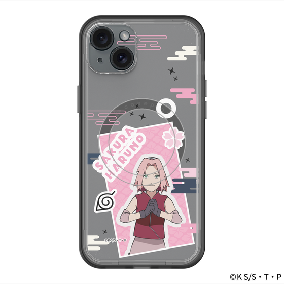 スリムプロテクションプレミアムケース with MagSafe［ NARUTO -ナルト- 疾風伝 - ステッカー - 春野サクラ ］