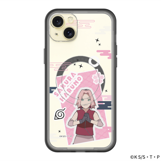 スリムプロテクションプレミアムケース with MagSafe［ NARUTO -ナルト- 疾風伝 - ステッカー - 春野サクラ ］