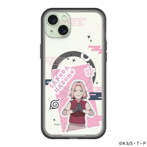 スリムプロテクションプレミアムケース with MagSafe［ NARUTO -ナルト- 疾風伝 - ステッカー - 春野サクラ ］