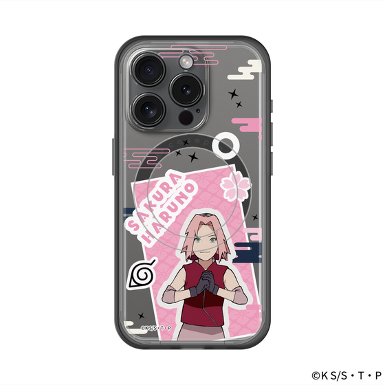 スリムプロテクションプレミアムケース with MagSafe［ NARUTO -ナルト- 疾風伝 - ステッカー - 春野サクラ ］