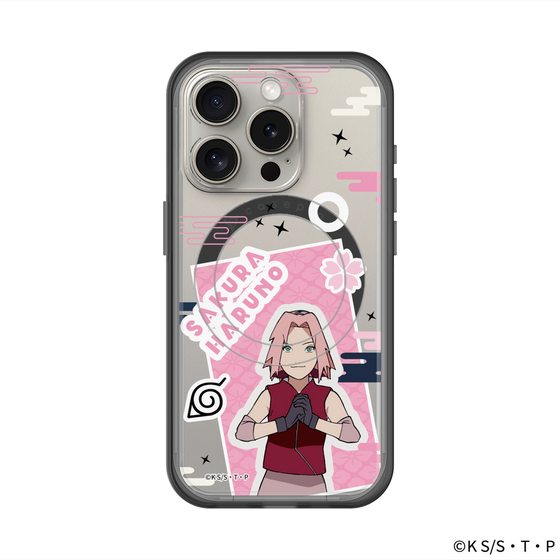 スリムプロテクションプレミアムケース with MagSafe［ NARUTO -ナルト- 疾風伝 - ステッカー - 春野サクラ ］