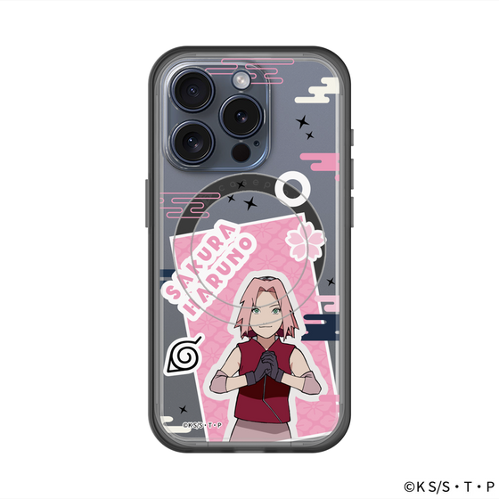 スリムプロテクションプレミアムケース with MagSafe［ NARUTO -ナルト- 疾風伝 - ステッカー - 春野サクラ ］
