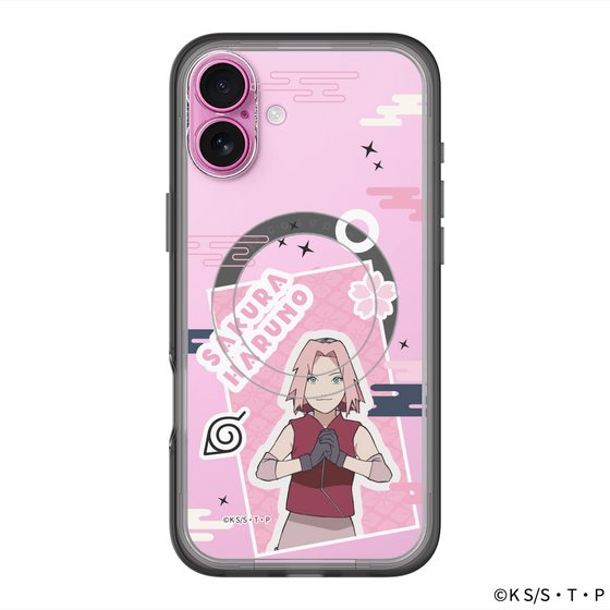 スリムプロテクションプレミアムケース with MagSafe［ NARUTO -ナルト- 疾風伝 - ステッカー - 春野サクラ ］
