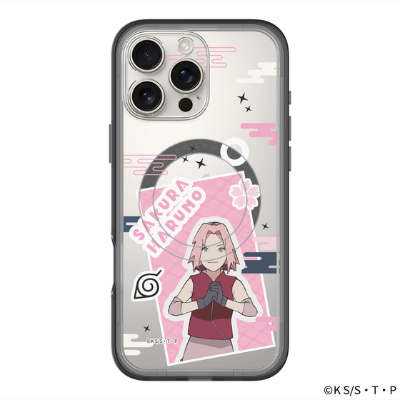 スリムプロテクションプレミアムケース with MagSafe［ NARUTO -ナルト- 疾風伝 - ステッカー - 春野サクラ ］