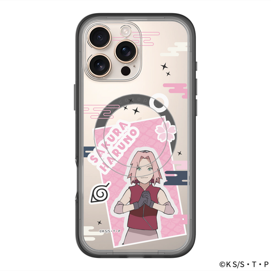 スリムプロテクションプレミアムケース with MagSafe［ NARUTO -ナルト- 疾風伝 - ステッカー - 春野サクラ ］